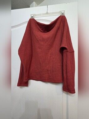 Final Touch Brick Red Waffle Knit Top
